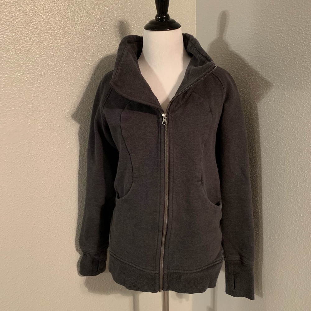 Size 8 grey lululemon zip up sweater